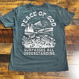 Blue green Graphic T-Shirt (M)